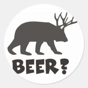 beer ? classic round sticker
