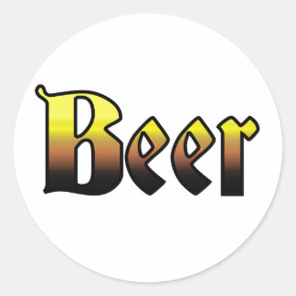 Beer Classic Round Sticker