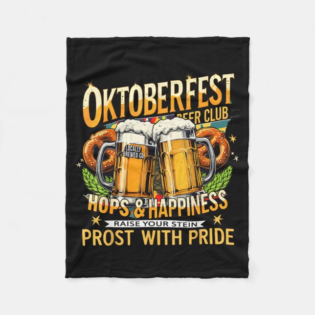 Beer Club Prost With Pride Gift Drinking Team  Fleece Blanket (Front)