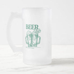 Beer Club The Fellowship of the Brew Frosted Glass Beer Mug