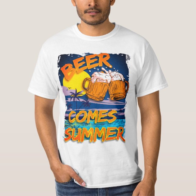 Beer Comes Summer T-Shirt (Front)