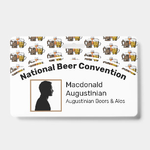 Beer Convention Delegate Photo ID Badge