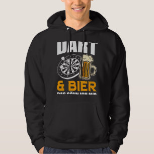 Beer Cool dart player gift dart and beer men Hoodie