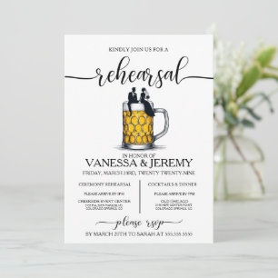 Beer Couple Rehearsal Dinner Invitation