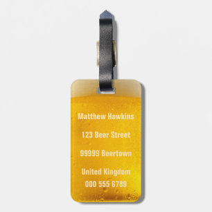 BEER custom luggage tag