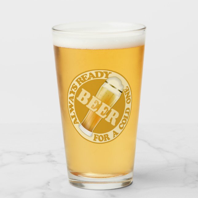 BEER custom name pint glass (Front Filled)