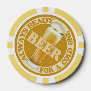 BEER custom poker chips