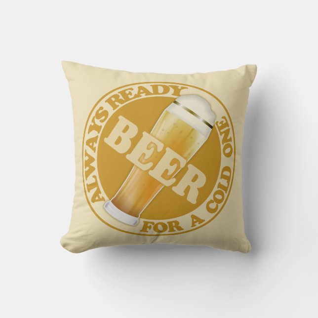 BEER custom throw pillows (Front)