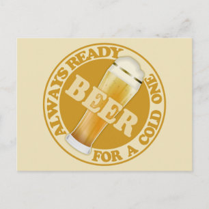 BEER customisable postcard