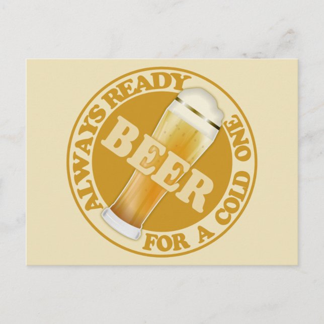 BEER customisable postcard (Front)