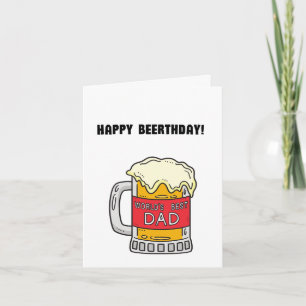 Beer Dad Pun Funny Birthday  Card