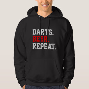 Beer Darts Beer Repeat Dart Player Darting Dartboa Hoodie