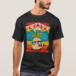 Beer Day beach pineapple and sunglasses beer runni T-Shirt