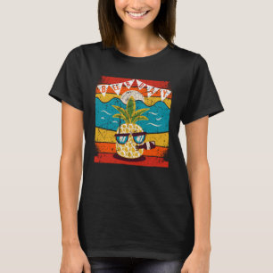Beer Day beach pineapple and sunglasses beer runni T-Shirt
