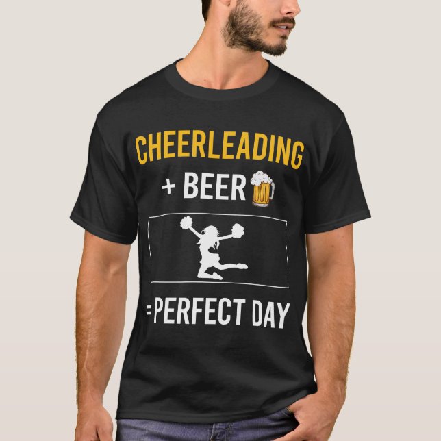Beer Day Cheerleading Cheerleader T-Shirt (Front)