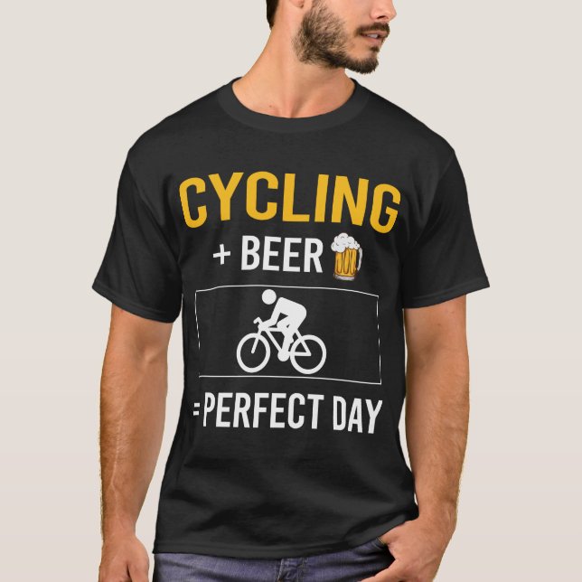Beer Day Cycling Cycle Cyclist Bike Biking T-Shirt (Front)