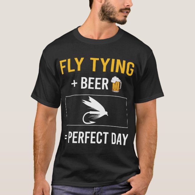 Beer Day Fly Tying T-Shirt (Front)