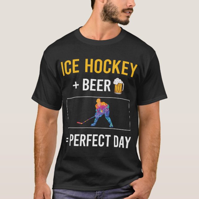 Beer Day Ice Hockey T-Shirt (Front)