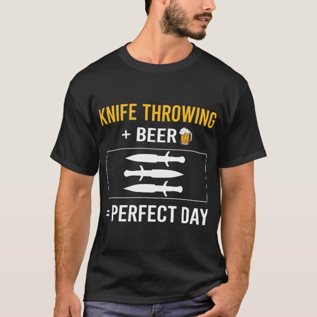 Beer Day Knife Throwing Knives T-Shirt (Front)