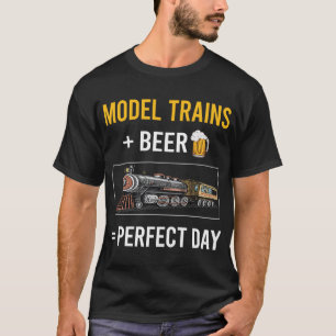Beer Day Model Train Trains Railroad Railway T-Shirt