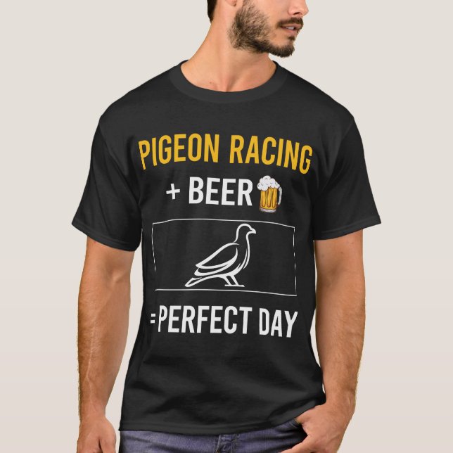 Beer Day Pigeon Racing T-Shirt (Front)