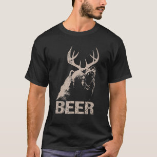 Beer Deer Bear Essential Hunter Gift Love Funny Me T-Shirt