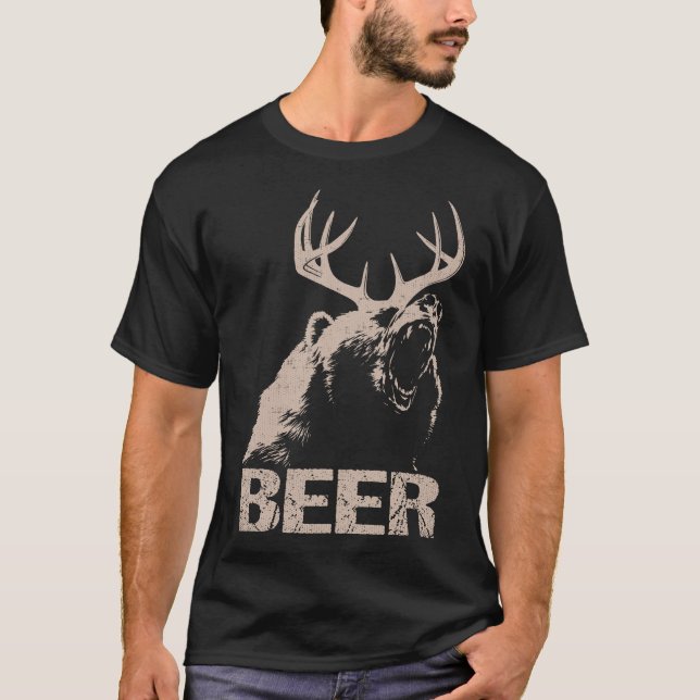 Beer Deer Bear T-Shirt (Front)