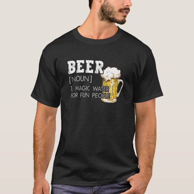 Beer Definition   Craft Beer Drinking Adult Joke T-Shirt (Front)