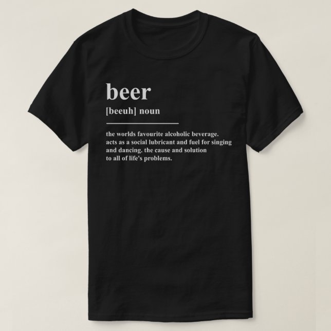 Beer Definition T-Shirt (Design Front)