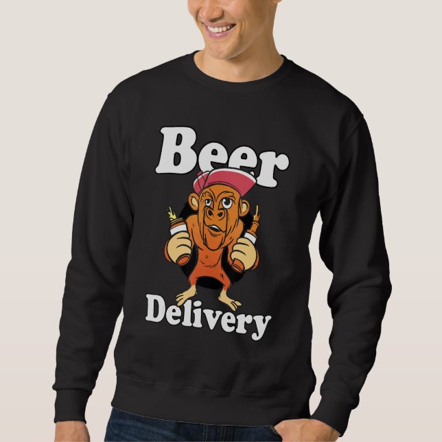Beer Delivery Drinking Ape Festival Sweatshirt (Front)