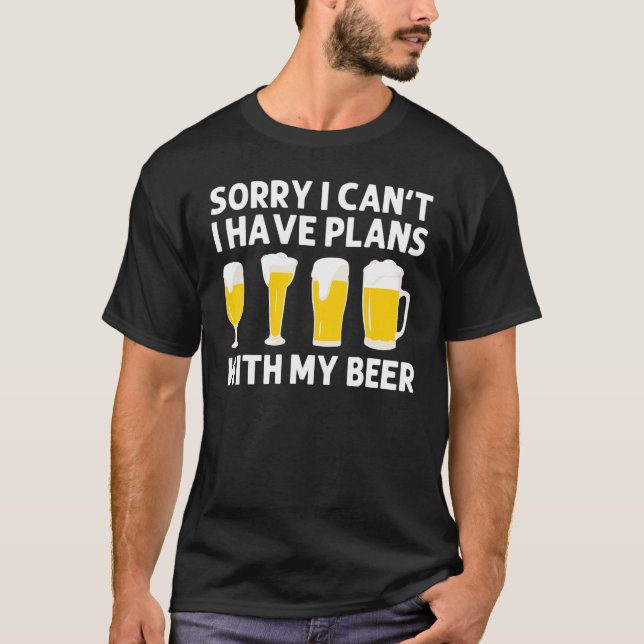Beer Designs For Men Women Cerveza Drinkers Alcoho T-Shirt (Front)