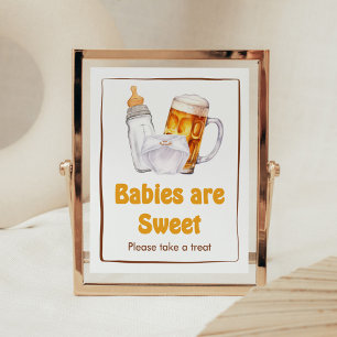 Beer Diaper Party Baby Shower Babies are Sweet Poster