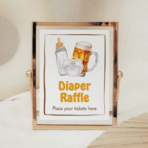 Beer Diaper Party Baby Shower Diaper Raffle Poster