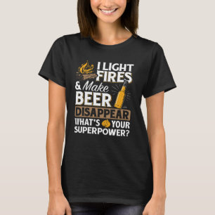 Beer Disappear Camping Campfire Bonfire T-Shirt