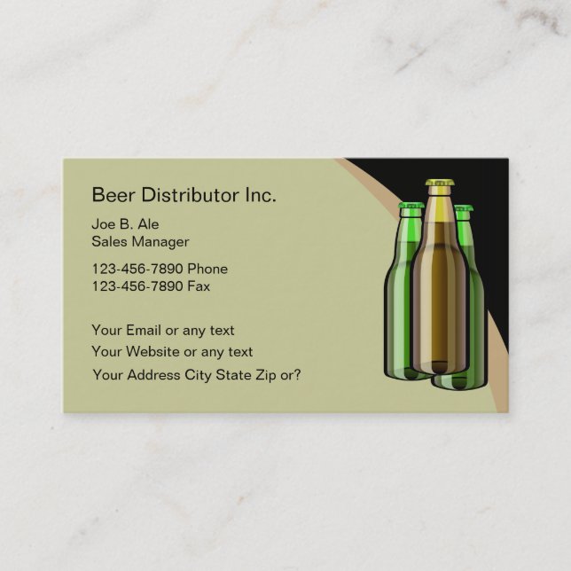 Beer Distributor Business Cards (Front)