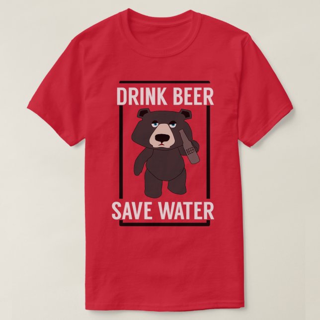 Beer drink bear Triblend T-Shirt (Design Front)