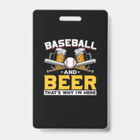 Beer Drinker Baseball Beer Humor Birthday