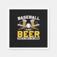 Beer Drinker Baseball Beer Humor Birthday
