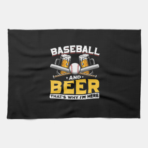 Beer Drinker Baseball Beer Humor Birthday Tea Towel