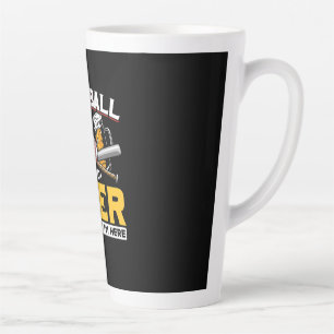 Beer Drinker Baseball Beer Humour Birthday Latte Mug