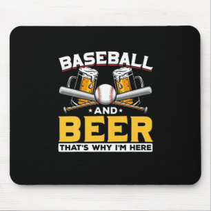 Beer Drinker Baseball Beer Humour Birthday Mouse Mat