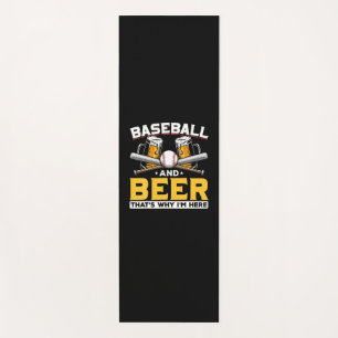 Beer Drinker Baseball Beer Humour Birthday Yoga Mat