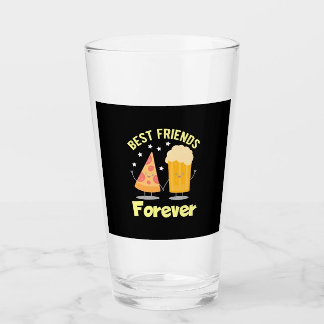 Beer Drinker Beer And Pizza Glass (Front)