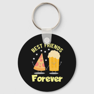 Beer Drinker Beer And Pizza Key Ring