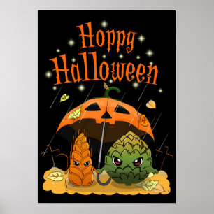 Beer Drinker Beer Happy Halloween Poster