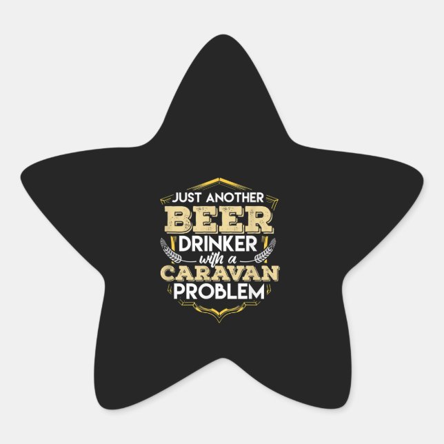 Beer Drinker Beer Lover Camping Camper Campfire Star Sticker (Front)
