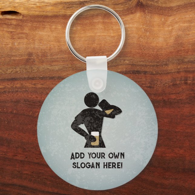 Beer Drinker - Breweries or Beerfest - own text Key Ring (Front)