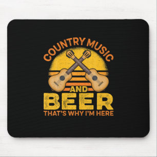 Beer Drinker Country Music And Beer Birthday Mouse Mat