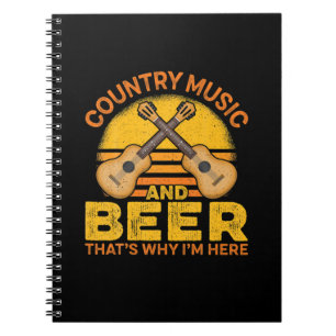 Beer Drinker Country Music And Beer Birthday Notebook