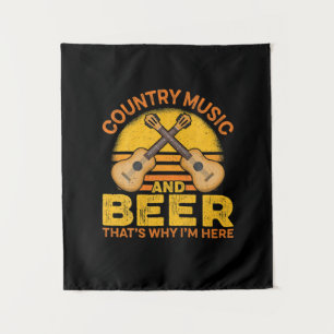 Beer Drinker Country Music And Beer Birthday Tapestry